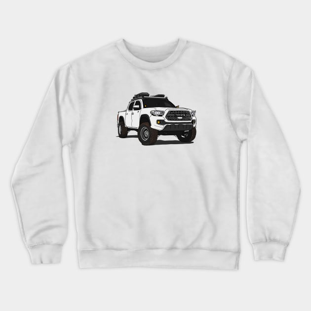 Toyota 4Runner White Crewneck Sweatshirt by 4x4 Sketch